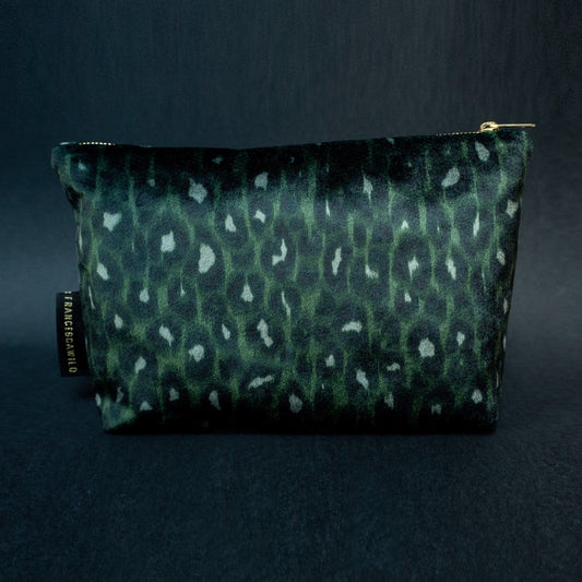 Green Leopard Print Everyday Pouch